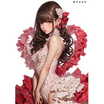 【12月新品6】07-111-0098 人物貼紙 性感情人節女孩