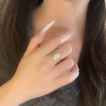 鉅曜 18K 3克拉 IGI 日光織夢簡約橢圓鑽戒 D色 VVS2 培育鑽石 真鑽 鑽石