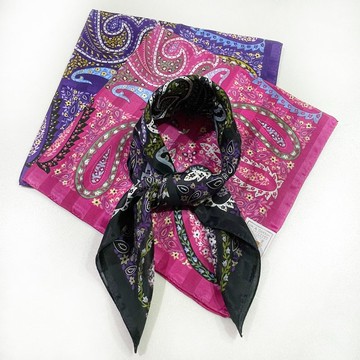 京都領巾(絲巾)-變形蟲(粉紅/紫/黑)