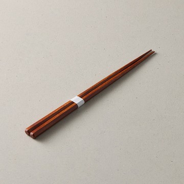 日本川上筷子 - 龜甲六角木筷-棕色(21cm)