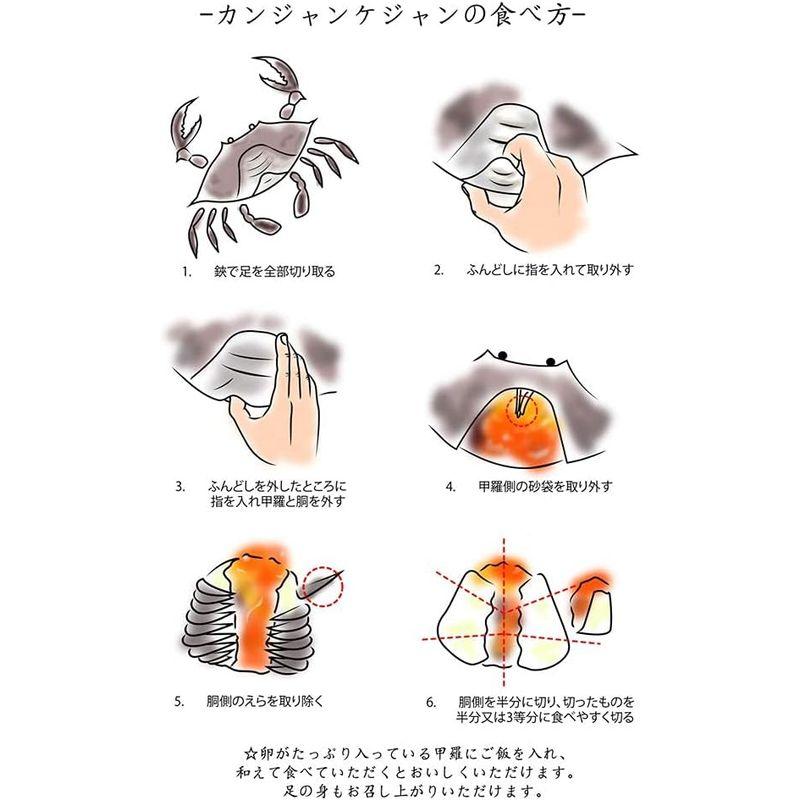 かに カンジャンケジャン(ワタリガニの醤油漬け) 350g（1?2杯） タレ含み ＋ ヤンニョムケジャン(味付けカニ) 400g セット 宮