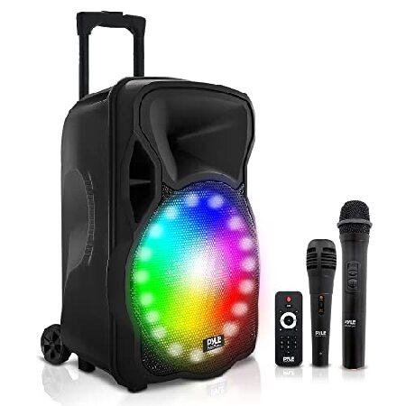 PyleUsa Portable Bluetooth PA Speaker-300W 12” Rechargeable Indoor Outdoor BT Karaoke Audio System LED Display, FM AUX MP3 USB SD,1 4" i 並行輸入品
