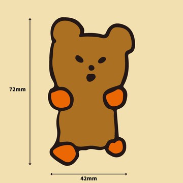 小熊軟糖防水貼紙 | 焦糖瑪奇朵口味