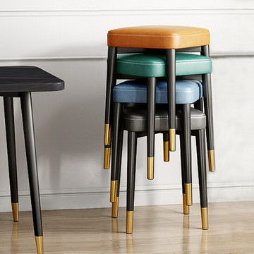 APP下單享點數9% 家用小凳子可疊放小板凳客廳餐椅凳腳凳圓凳大人結實小椅子矮凳