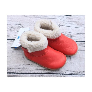 英國 shooshoos 健康無毒真皮手工學步鞋/童鞋_經典紅(公司貨)