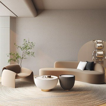 【台灣公司 可打統編】免運 沙發 創意沙發 弧形沙發異形小戶型創意棕色服裝店美容院辦公室酒店休息區接待無 可開發票 全館六折 工廠現貨直銷 新品特價 c9241