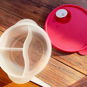 包郵特百惠微波加熱飯盒1升分格碗餐餐樂便攜便當盒分隔飯盒正品