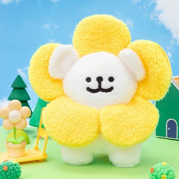 【Fubees】Maltese線條小狗毛絨公仔(向日葵款)