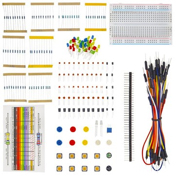 電子元件開發板DIY套件 電阻/ LED /電容/跳線入門學習適用樹莓派[領邦五金配件]