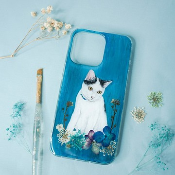 客製化手繪寵物押花手機殼 | 貓貓