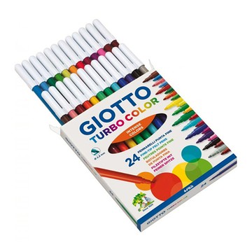 (預購) Giotto  嬰幼兒安全美術用品 可洗式兒童隨身彩色筆(細) 24色 (GO4170)