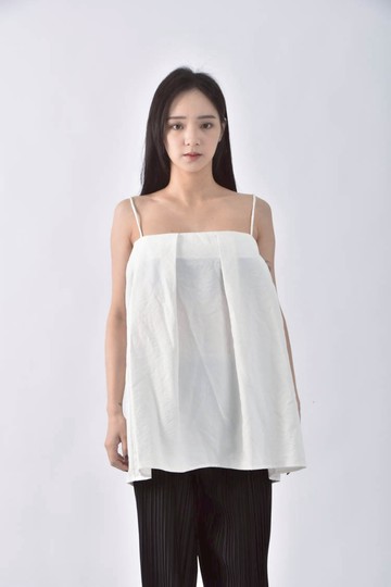 (XS（含）以下) 細肩帶白色上衣