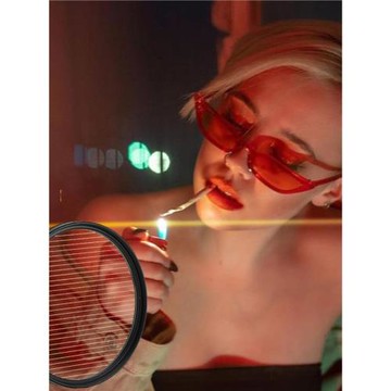 橙色夜景耀斑拉絲星光鏡相機濾鏡濾鏡單反鏡頭配件攝影特效77mm