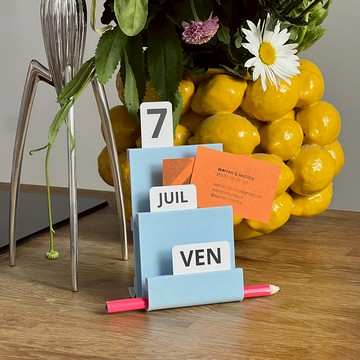 巴黎 Warren & Laëtitia 3D 列印 彩色萬年曆 天藍