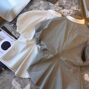 【巴黎精品】現貨+預購 襯衫燈籠袖上衣-皺褶收腰休閒棉質女裝2色a1ge15