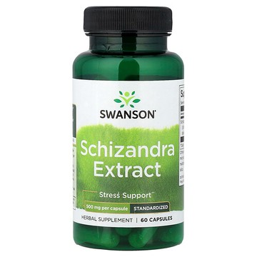 Swanson Vitamins, 五味子提取物，標準化，500 毫克，60 粒膠囊