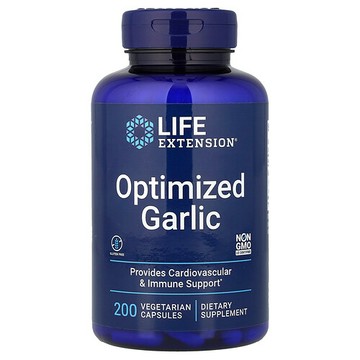 Life Extension, 優化大蒜，200 粒素食膠囊（每粒膠囊 600 毫克）