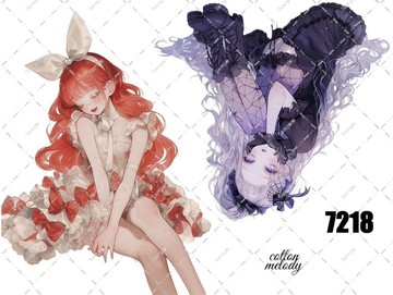 original sticker no.7218 人物貼紙 原創貼紙 人像貼紙 女孩貼紙 原創人物貼紙