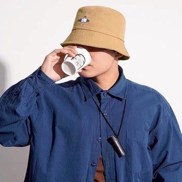 帽子 漁夫帽 日系復古 包頭帽 顯臉小帽子 街頭風 休閒 韓版 水洗 個性 潮牌 遮陽帽 盆帽 刺繡 禮物 黑帽 047