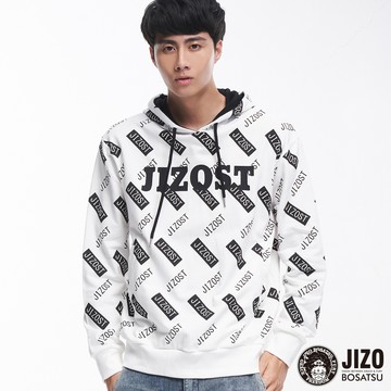 【4折】JIZO滿版長帽TEE(白) - BLUE WAY  地藏小王