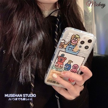 iphone手機殼.個性卡通防摔iPhone15pro max蘋果16手機殼14/xr硅膠13軟12適用11