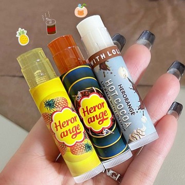HERORANGE 百味棒棒糖保濕唇膏 滋潤 補水 淡化唇紋 口紅打底 女唇膜