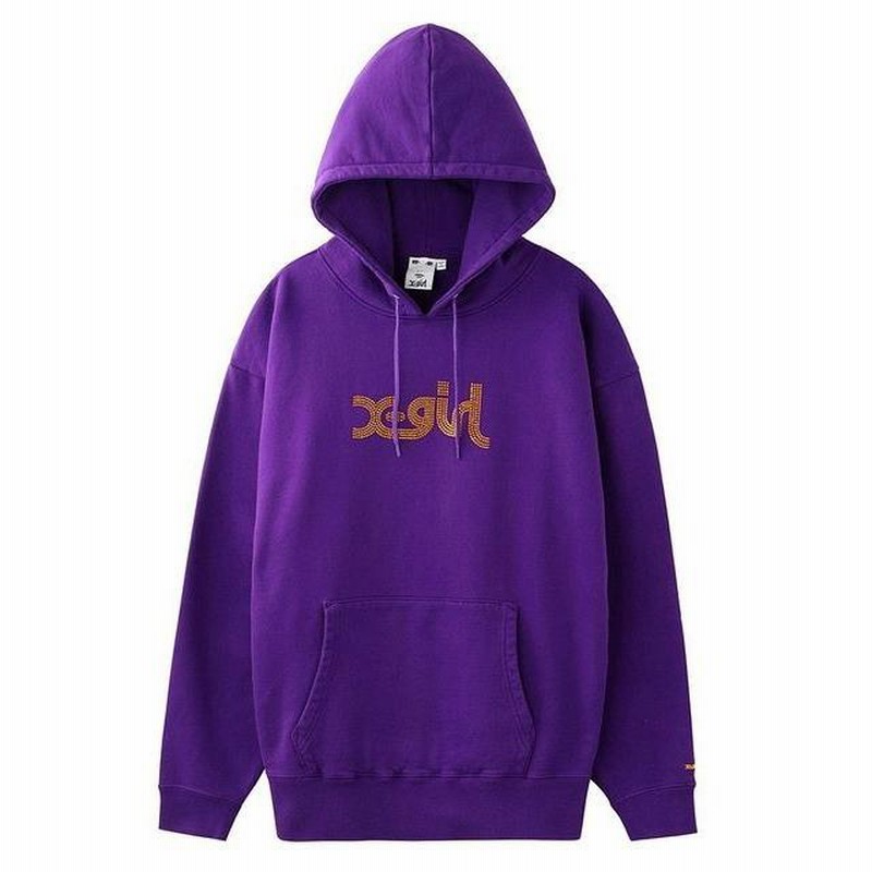 ☆セール SALE☆ エックスガール X-GIRL RHINESTONE LOGO SWEAT HOODIE ...