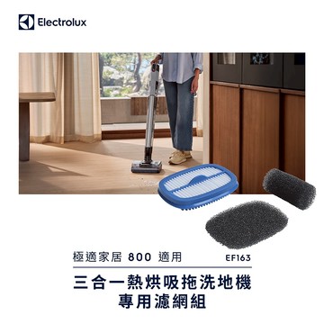 Electrolux 伊萊克斯 極適家居800三合一熱烘吸拖洗地機專用濾網組合 EF163