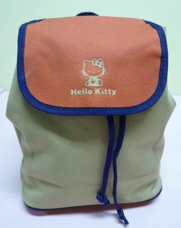 【震撼精品百貨】Hello Kitty 凱蒂貓 束口後背包 米橘  震撼日式精品百貨