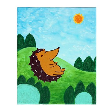 原畫  ∣  小刺蝟曬太陽/開幕送禮超棒