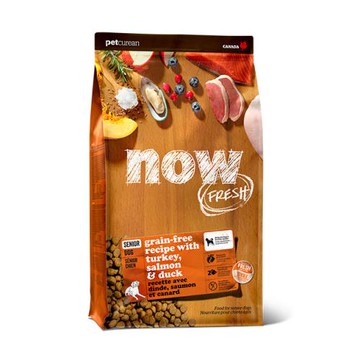 【Now!】狗飼料  鮮肉無穀 中型老犬 體控犬糧 22磅