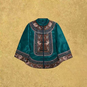 【蒼瀾】新中式復古/香云紗立領蠶絲棉純真絲裡布棉服