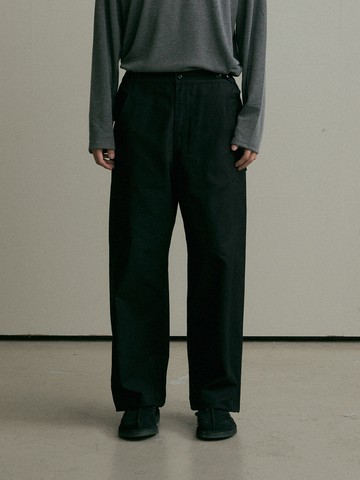 Side Button B.D.U Pants (Black)