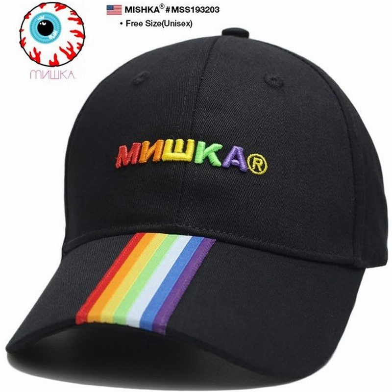 ミシカ Mishka 帽子 メンズ キャップ ブランド ローキャップ ボールキャップ Cap レディース B系 レインボーカラー 虹色 ロシア語 ライン かっこいい おしゃれ 通販 Lineポイント最大0 5 Get Lineショッピング