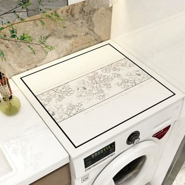 簡約全自動滾筒式洗衣機防塵罩微波爐冰箱防水蓋布床頭柜皮革蓋巾