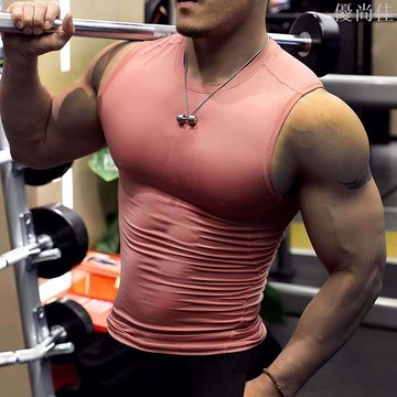 健身運動坎肩背心男緊身衣速干透氣高彈力吸濕排汗無袖教練訓練服
