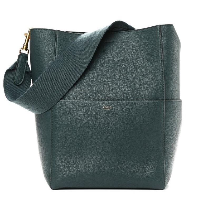 セリーヌ サングル バケット ソフトグレインドカーフスキン ハンドバッグ アマゾングリーン 18959 3AH4 31AN CELINE |  LINEブランドカタログ