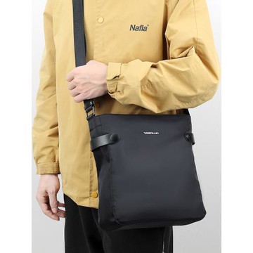 威爾倫簡約尼龍男包單肩包男士包包新款斜挎包男款休閑豎款小背包