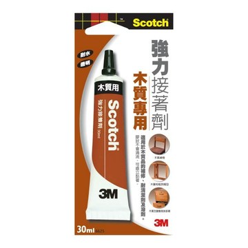 3M Scotch 6625 木質專用強力接著劑(咖啡)30ml/一個入(定155)【APP滿額下單10%點數(單一帳號最高1000點)】9/30止