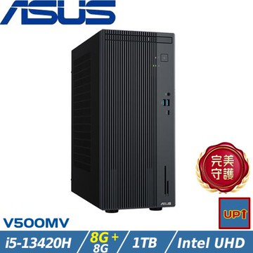 (規格升級)ASUS華碩 V500 Mini Tower 商用桌機 i5-13420H/16G/1TB/W11/H-V500MV-13420H161W