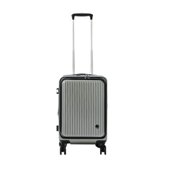 【HJY】鴻嘉源 激省空間深開擴容行李箱24吋-鐵灰