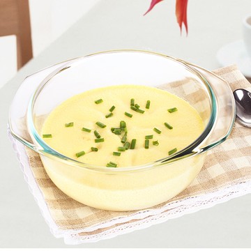 微波爐專用蒸蛋碗耐熱家用透明帶蓋耐高溫湯碗雙耳玻璃蒸蛋羹碗