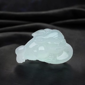 【招財神獸】冰綠翡翠三腳貔貅擺飾 | 天然緬甸玉翡翠A貨|送禮