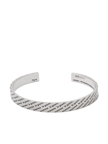 Le Gramme - 21g brushed logo bracelet - unisex - Sterling Silver - M