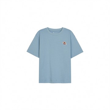 GIORDANO  童裝小熊徽章短袖上衣 sorona系列 - 17 貴族藍