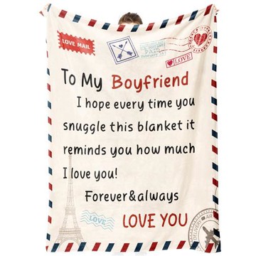 跨境熱銷留言信法蘭絨毛毯送給男朋友信封式情人節信件寫信毯子