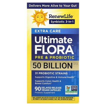 Renew Life, Ultimate Flora™ 益生菌，特強護理，90 粒緩釋全素膠囊
