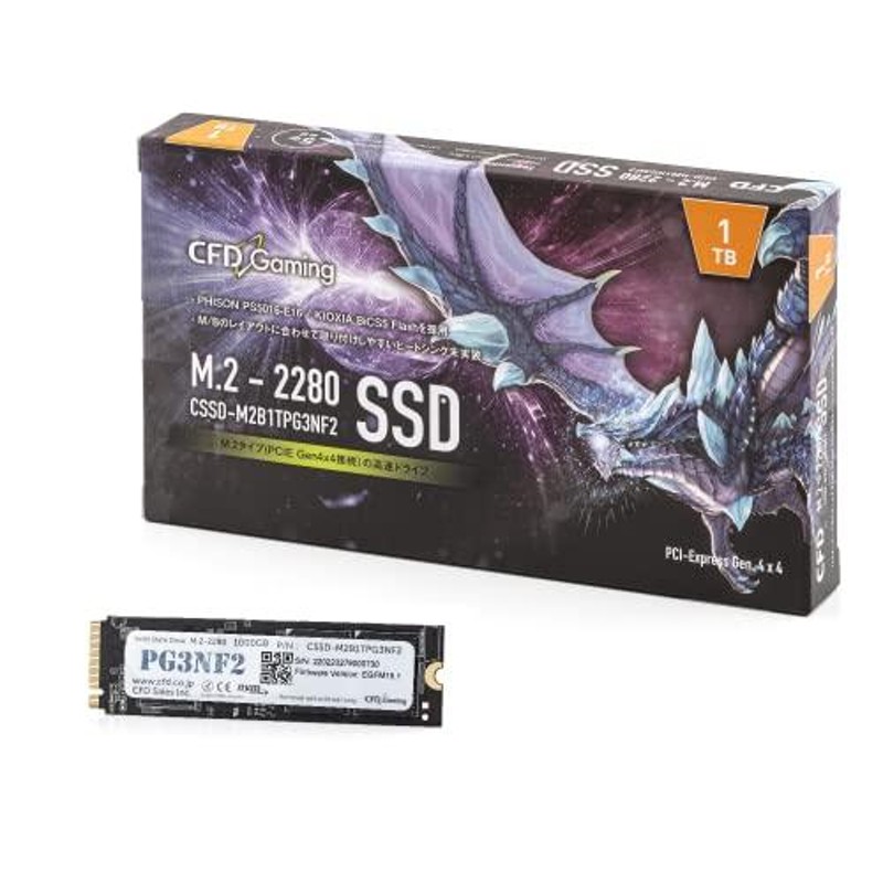 CFD販売 PG3NF2シリーズ 1TB 読み取り 4 950MB s M.2 2280 NVMe PCI-E