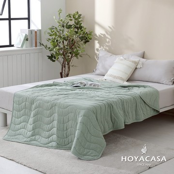 HOYACASA 莫代爾針織涼感夏被｜森林綠｜150x210cm
