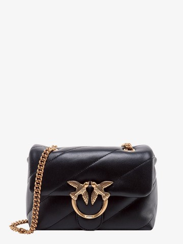 Matelassé leather shoulder bag with iconic love birds buckle - PINKO - gender_Woman